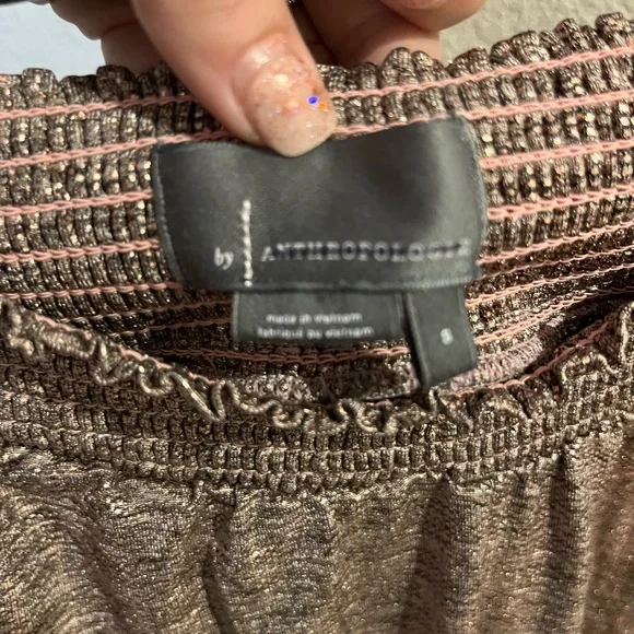 Anthropology shimmery pink joggers - Picture 2 of 4